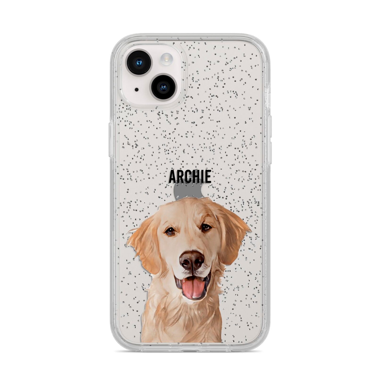 Pet Portrait iPhone 14 Plus Glitter Tough Case Starlight