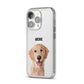 Pet Portrait iPhone 14 Pro Clear Tough Case Silver Angled Image