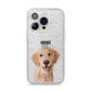 Pet Portrait iPhone 14 Pro Glitter Tough Case Silver