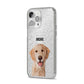 Pet Portrait iPhone 14 Pro Max Glitter Tough Case Silver Angled Image