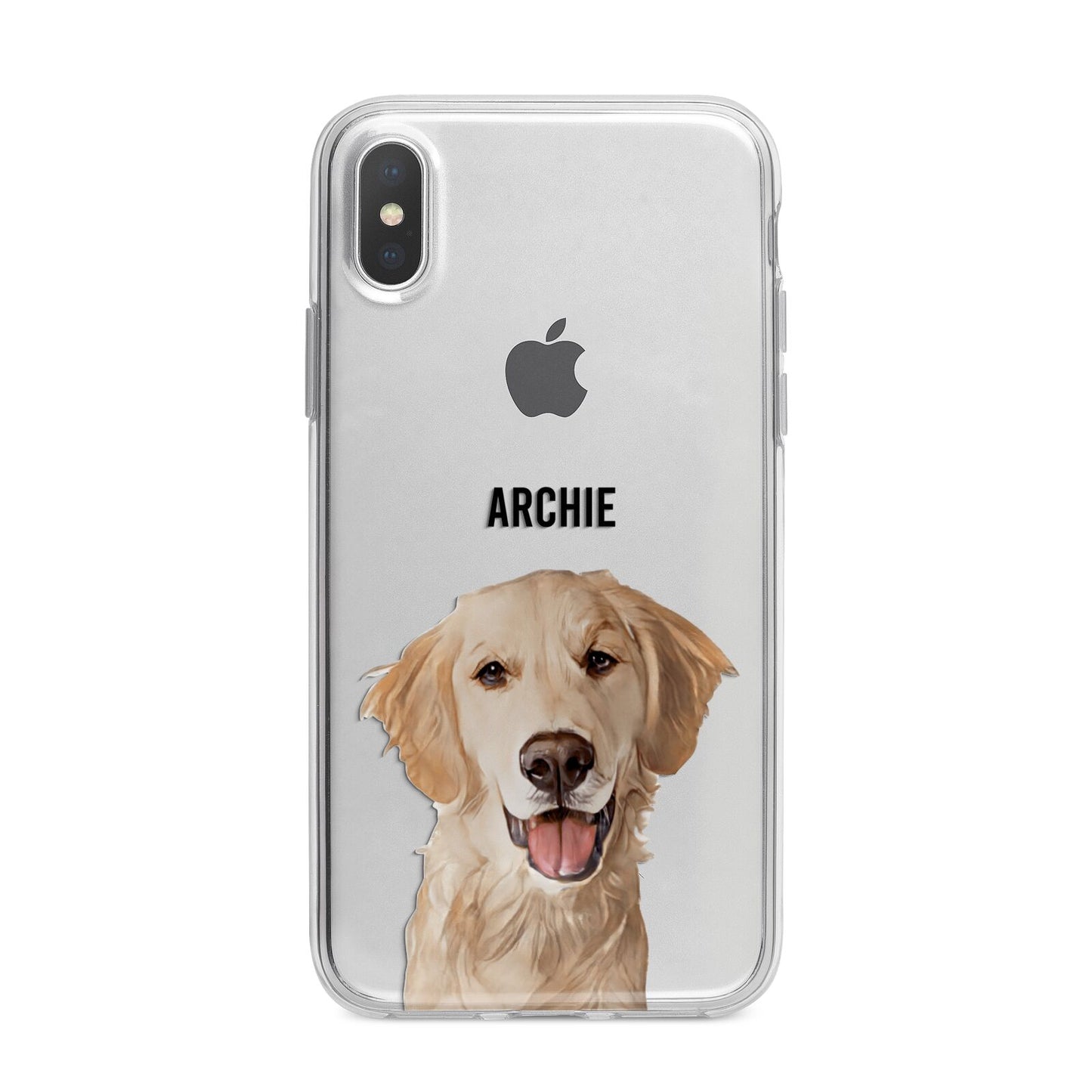Pet Portrait iPhone X Bumper Case on Silver iPhone Alternative Image 1
