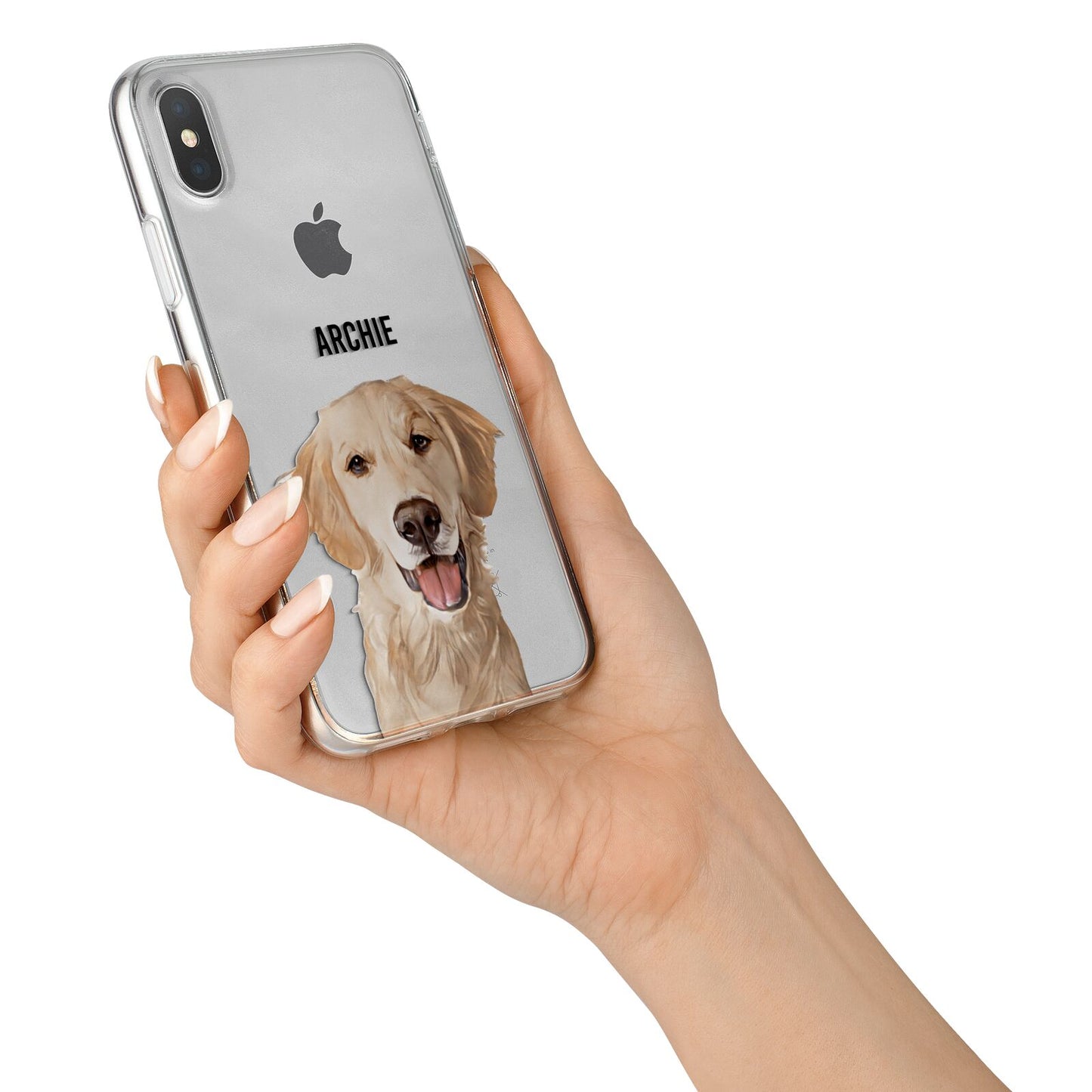 Pet Portrait iPhone X Bumper Case on Silver iPhone Alternative Image 2