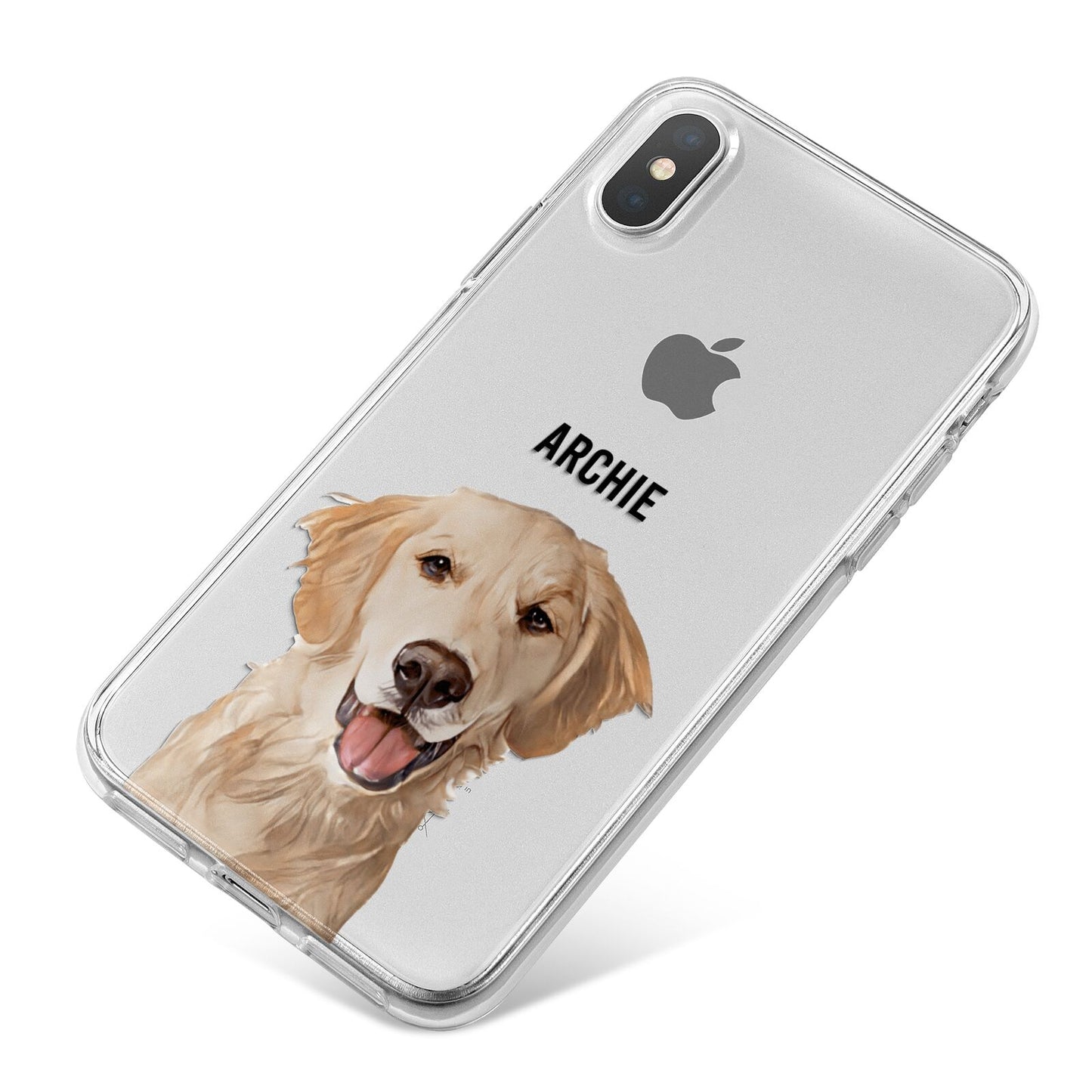 Pet Portrait iPhone X Bumper Case on Silver iPhone