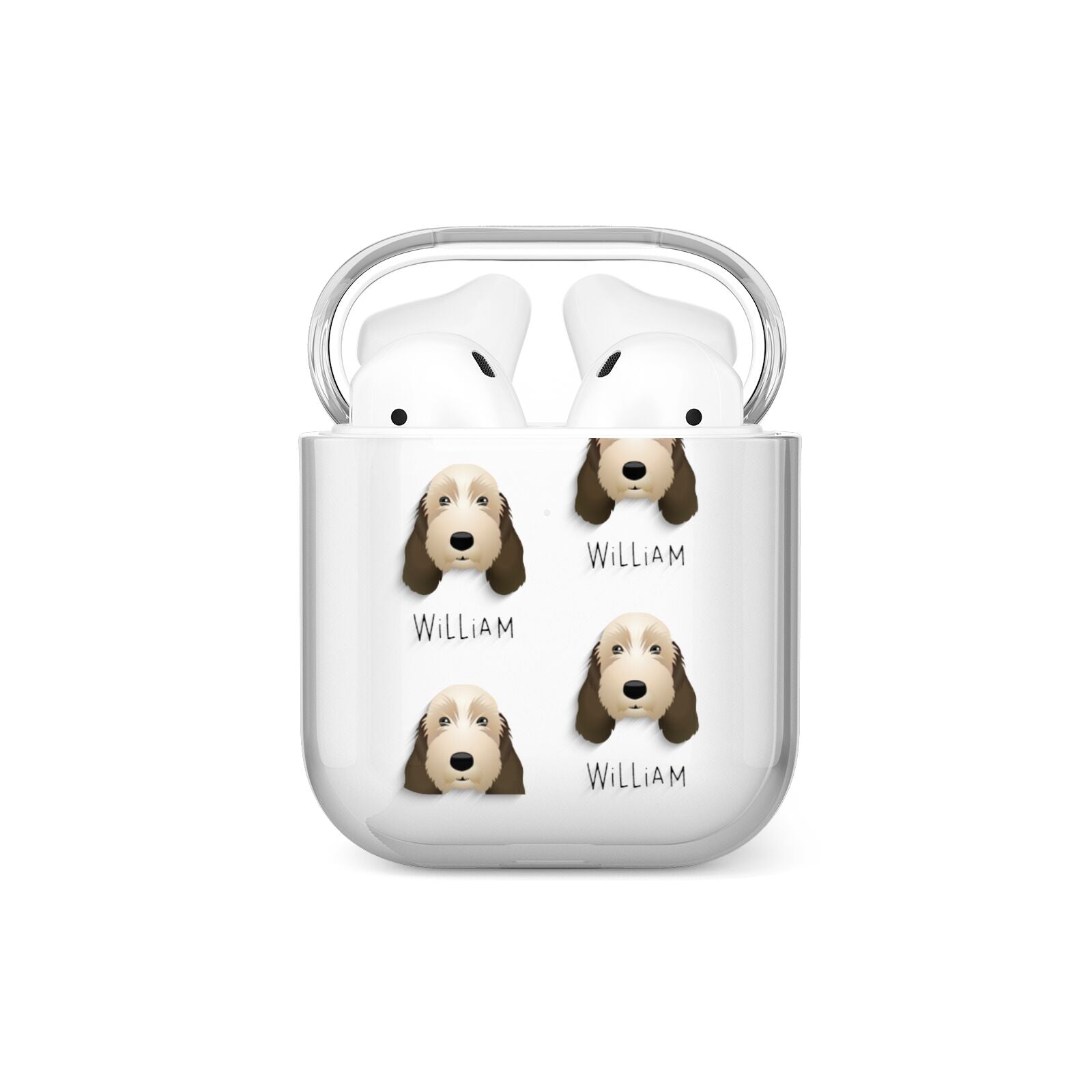Petit Basset Griffon Vendeen Icon with Name AirPods Case