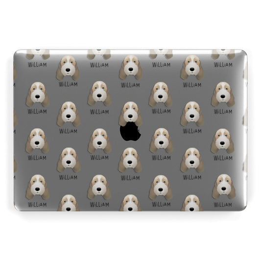 Petit Basset Griffon Vendeen Icon with Name Apple MacBook Case