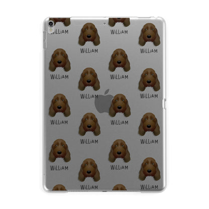 Petit Basset Griffon Vendeen Icon with Name Apple iPad Silver Case