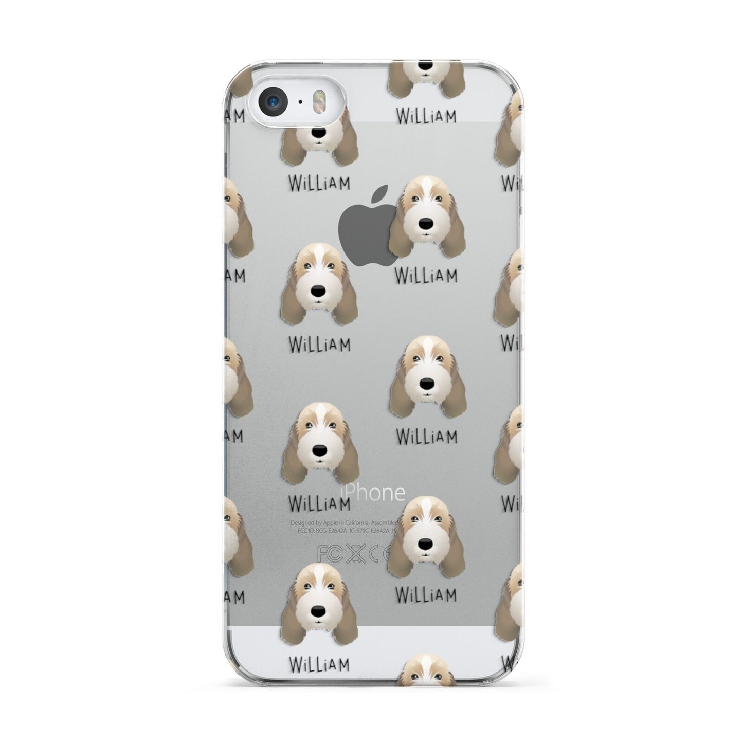 Petit Basset Griffon Vendeen Icon with Name Apple iPhone 5 Case