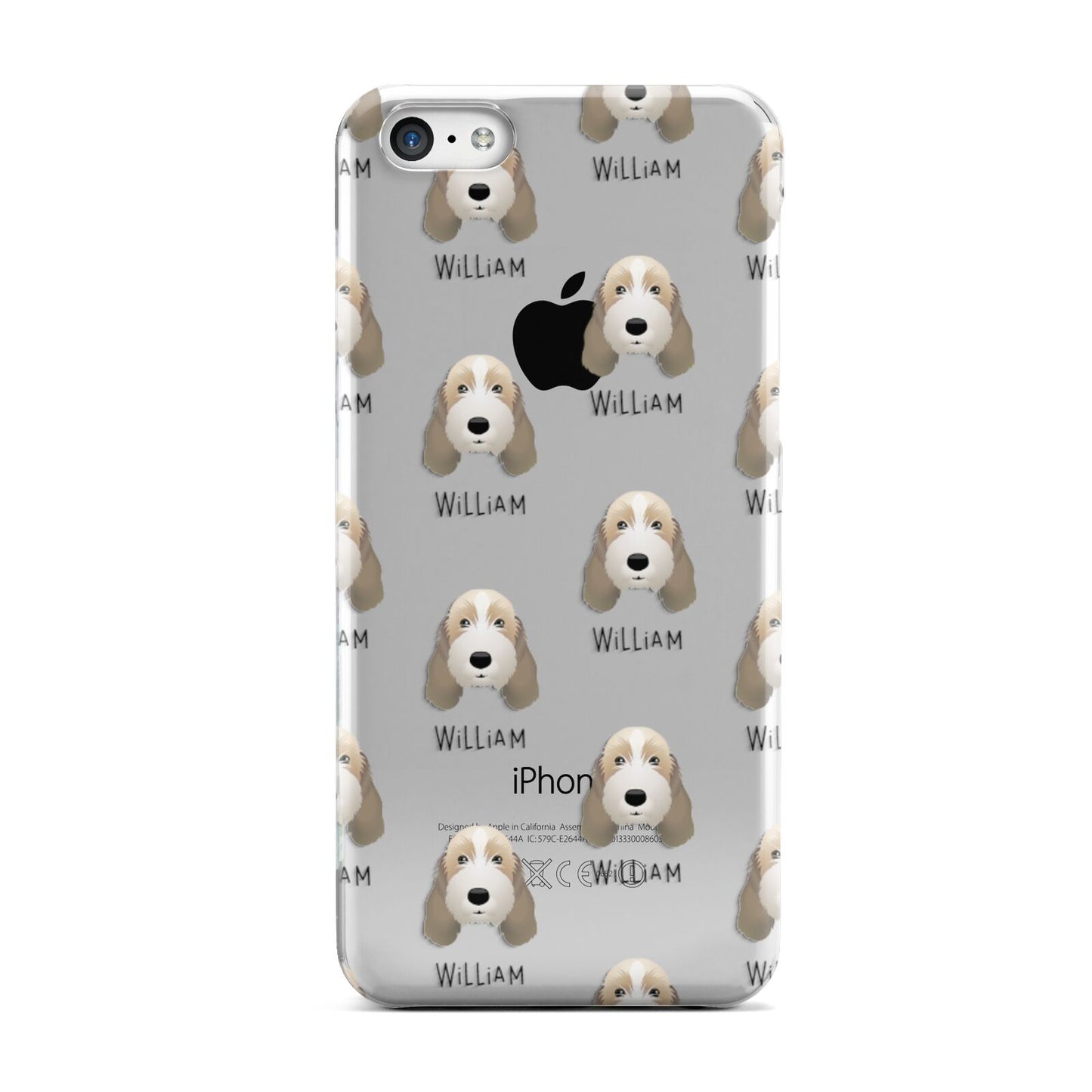 Petit Basset Griffon Vendeen Icon with Name Apple iPhone 5c Case