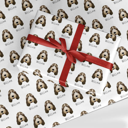 Petit Basset Griffon Vendeen Icon with Name Custom Wrapping Paper