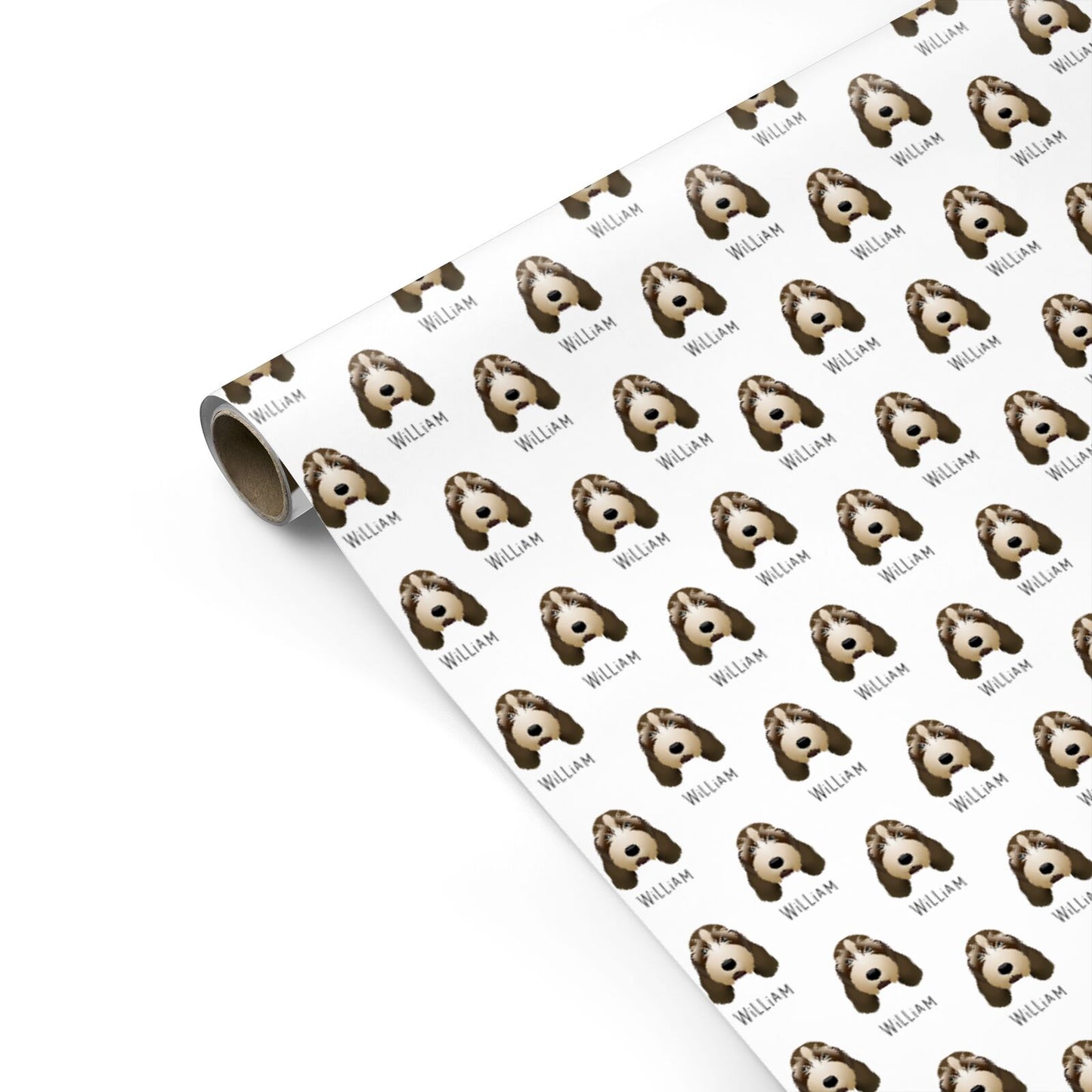 Petit Basset Griffon Vendeen Icon with Name Personalised Gift Wrap