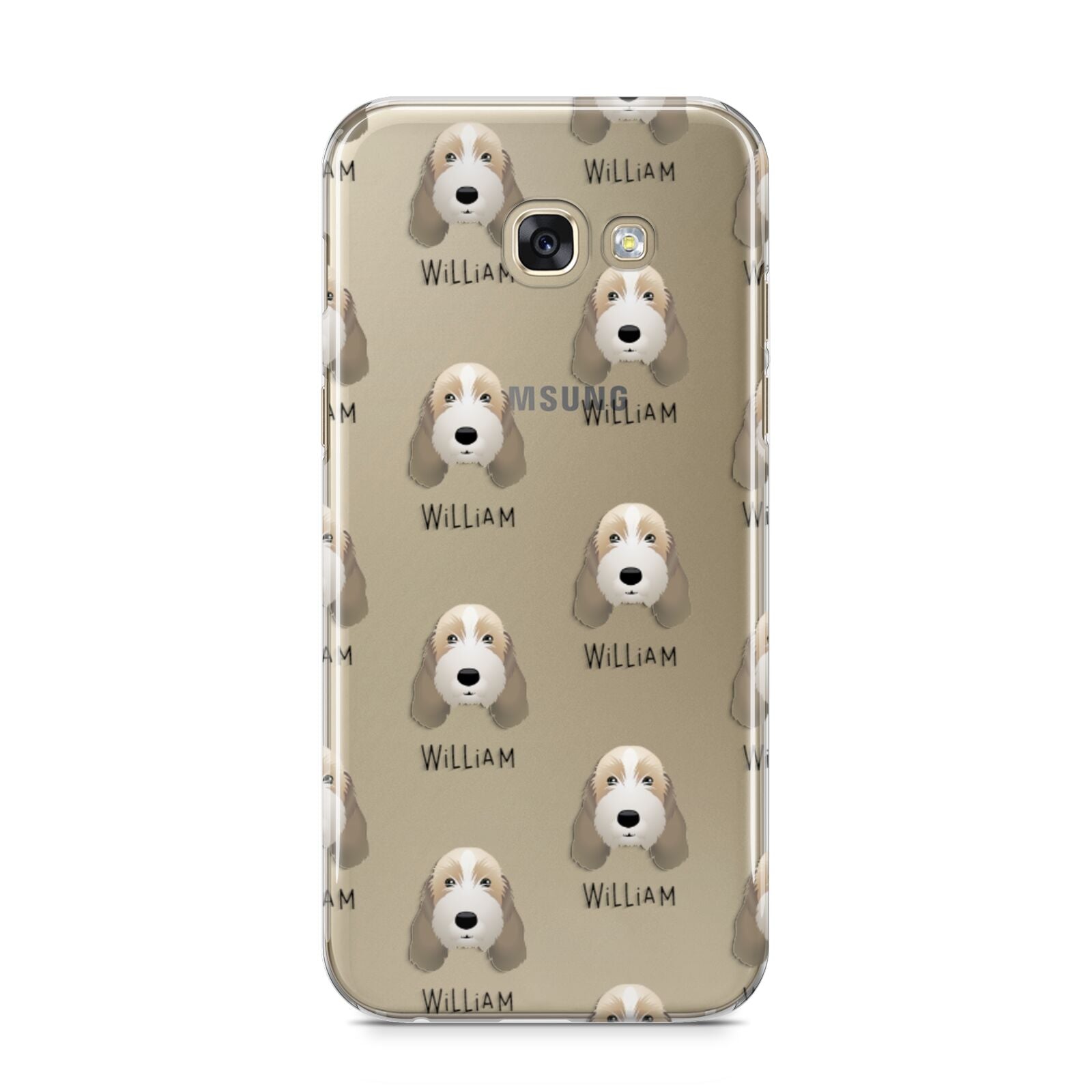 Petit Basset Griffon Vendeen Icon with Name Samsung Galaxy A5 2017 Case on gold phone