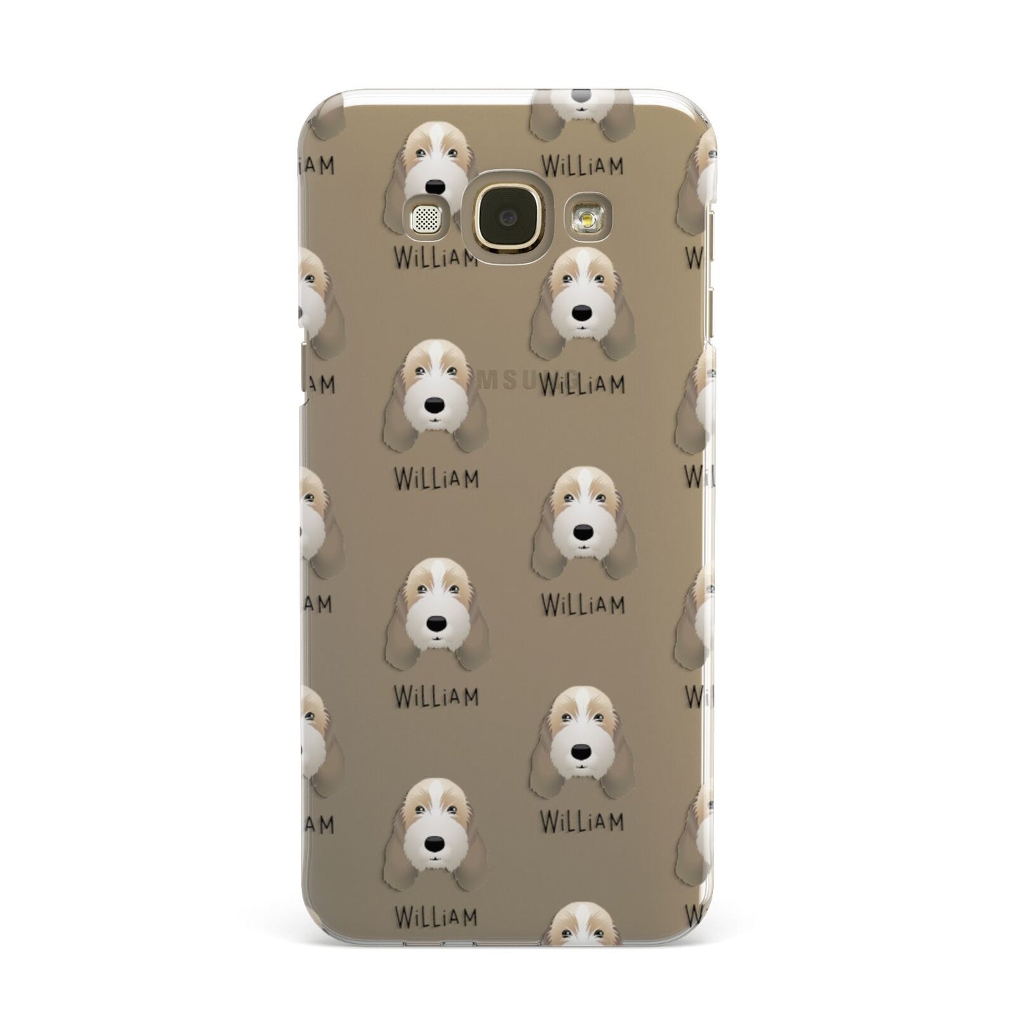 Petit Basset Griffon Vendeen Icon with Name Samsung Galaxy A8 Case