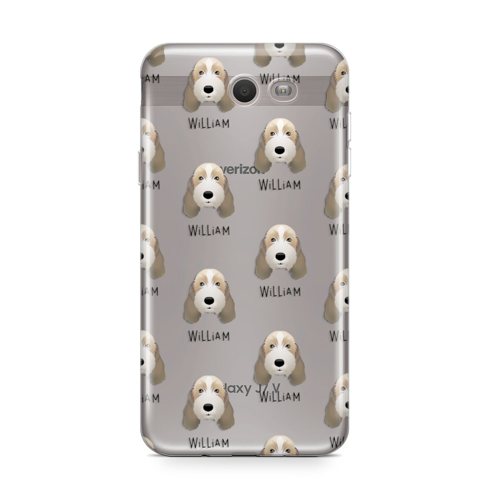 Petit Basset Griffon Vendeen Icon with Name Samsung Galaxy J7 2017 Case