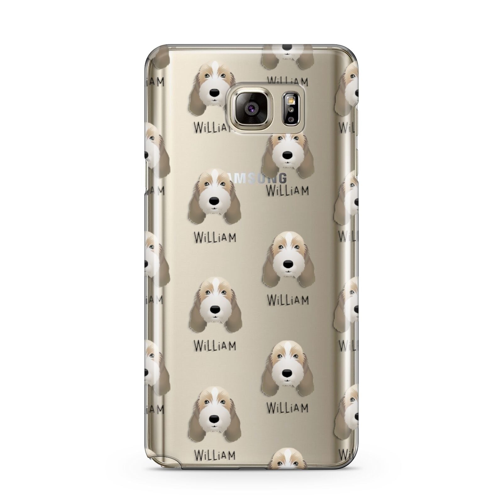 Petit Basset Griffon Vendeen Icon with Name Samsung Galaxy Note 5 Case
