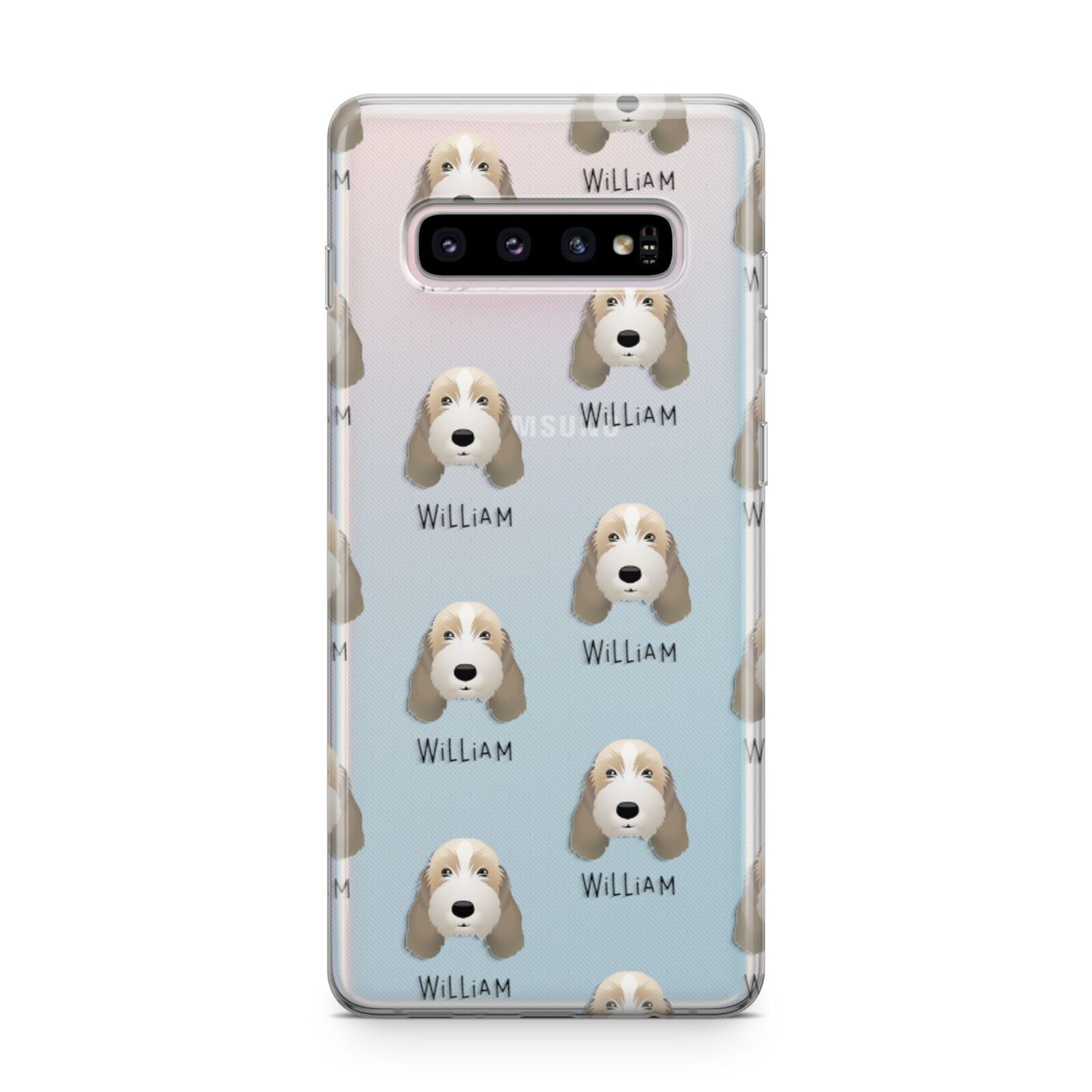 Petit Basset Griffon Vendeen Icon with Name Samsung Galaxy S10 Plus Case