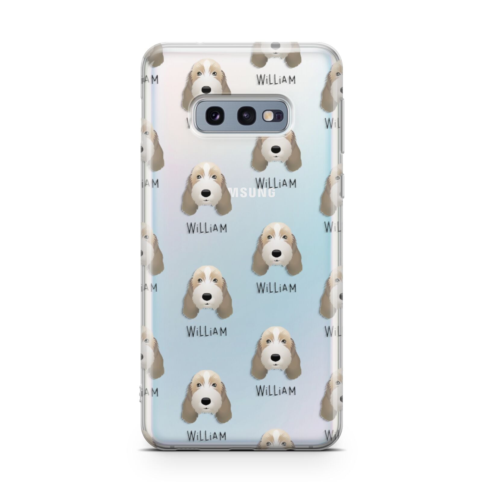Petit Basset Griffon Vendeen Icon with Name Samsung Galaxy S10E Case