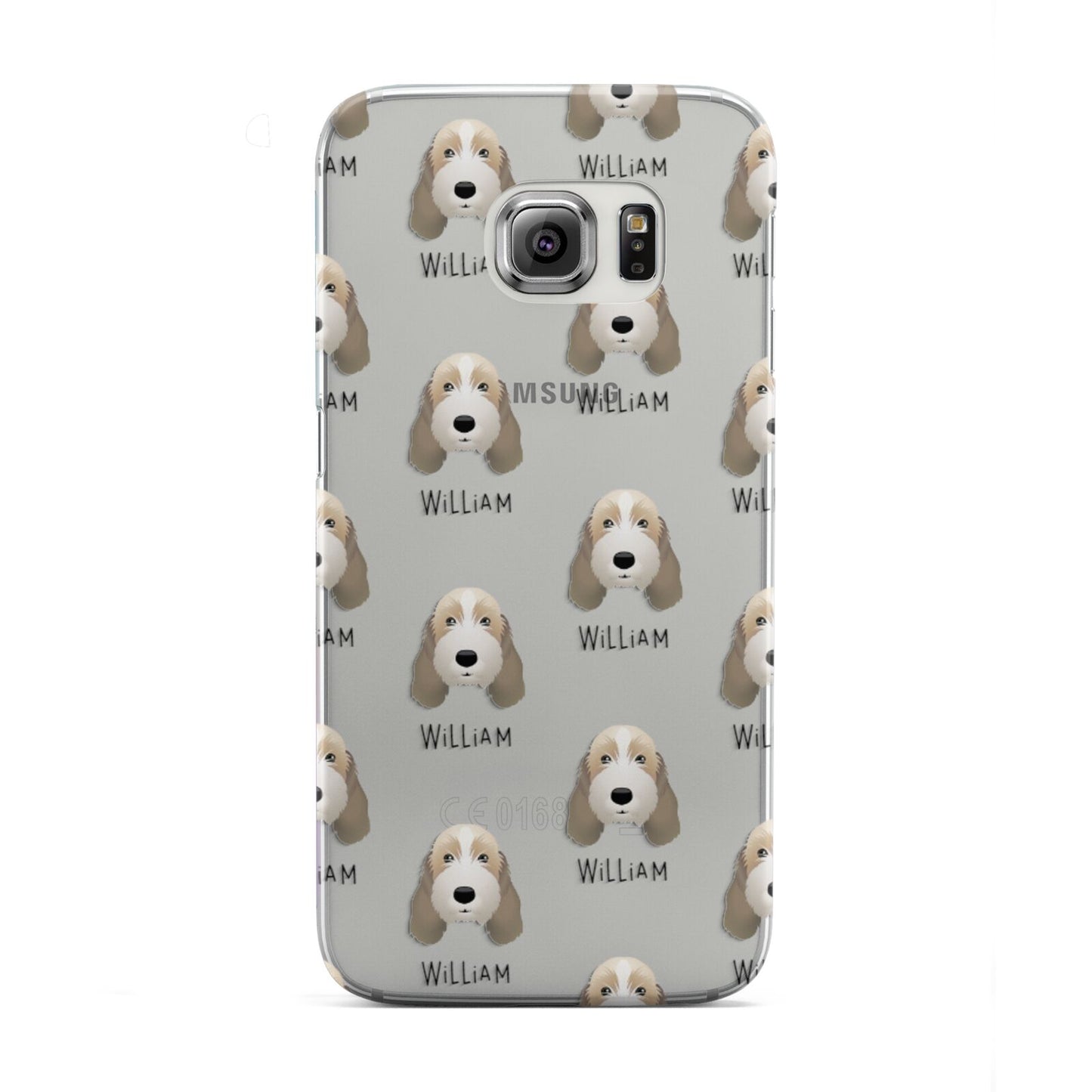 Petit Basset Griffon Vendeen Icon with Name Samsung Galaxy S6 Edge Case