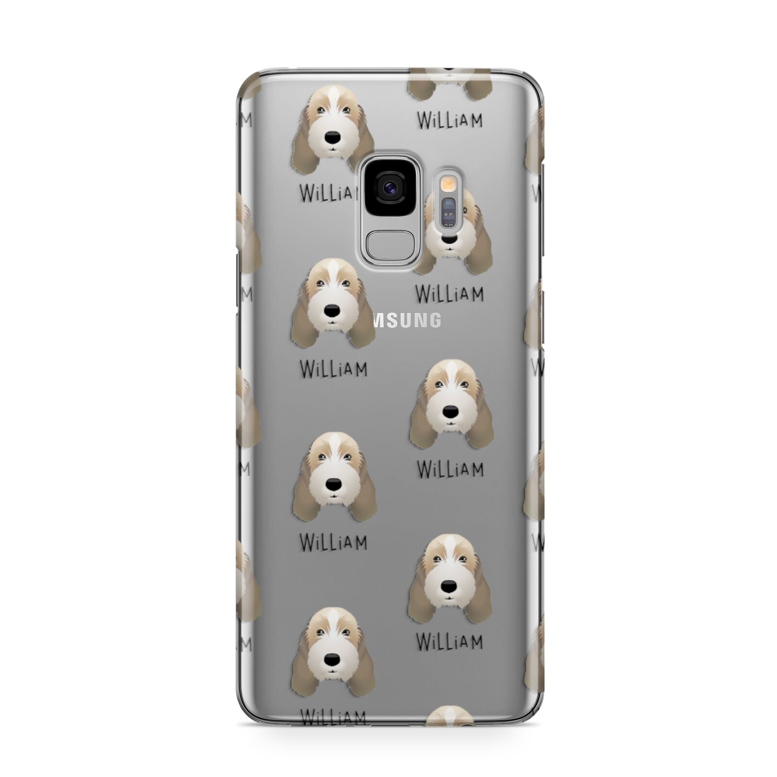 Petit Basset Griffon Vendeen Icon with Name Samsung Galaxy S9 Case