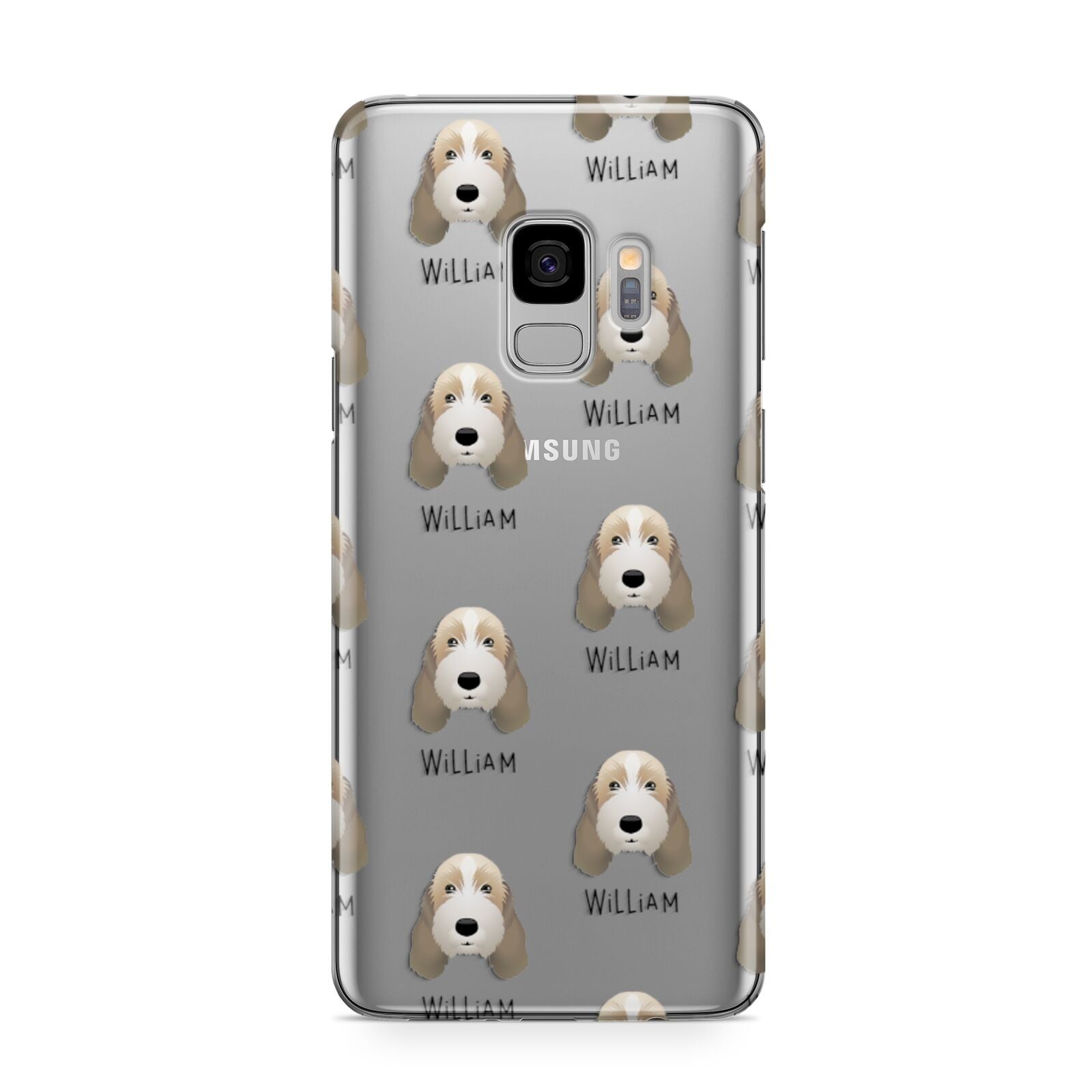 Petit Basset Griffon Vendeen Icon with Name Samsung Galaxy S9 Case