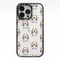 Petit Basset Griffon Vendeen Icon with Name iPhone 13 Pro Black Impact Case on Silver phone