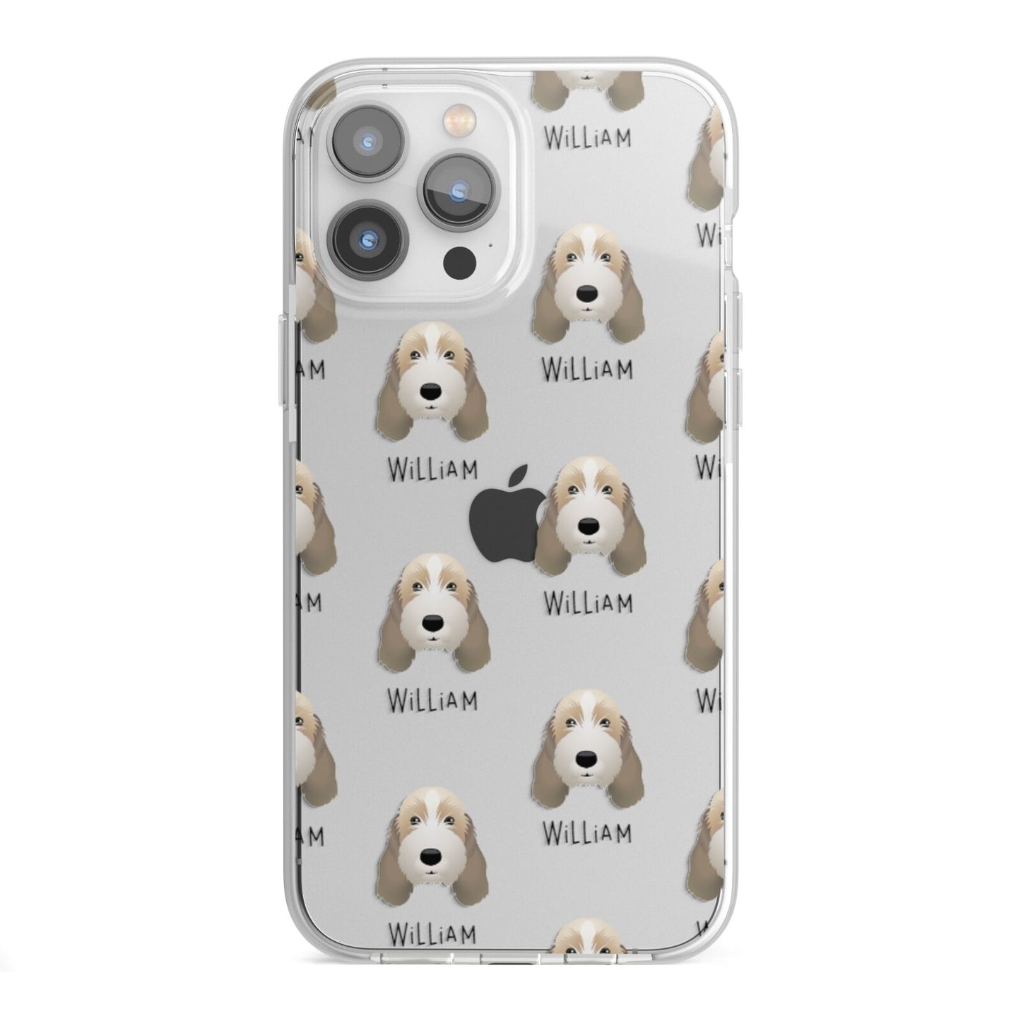 Petit Basset Griffon Vendeen Icon with Name iPhone 13 Pro Max TPU Impact Case with White Edges