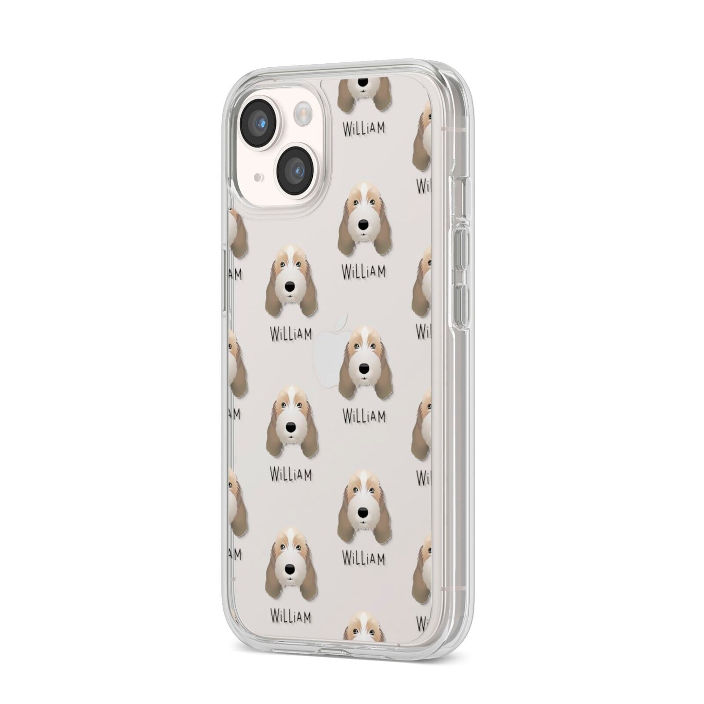 Petit Basset Griffon Vendeen Icon with Name iPhone 14 Clear Tough Case Starlight Angled Image