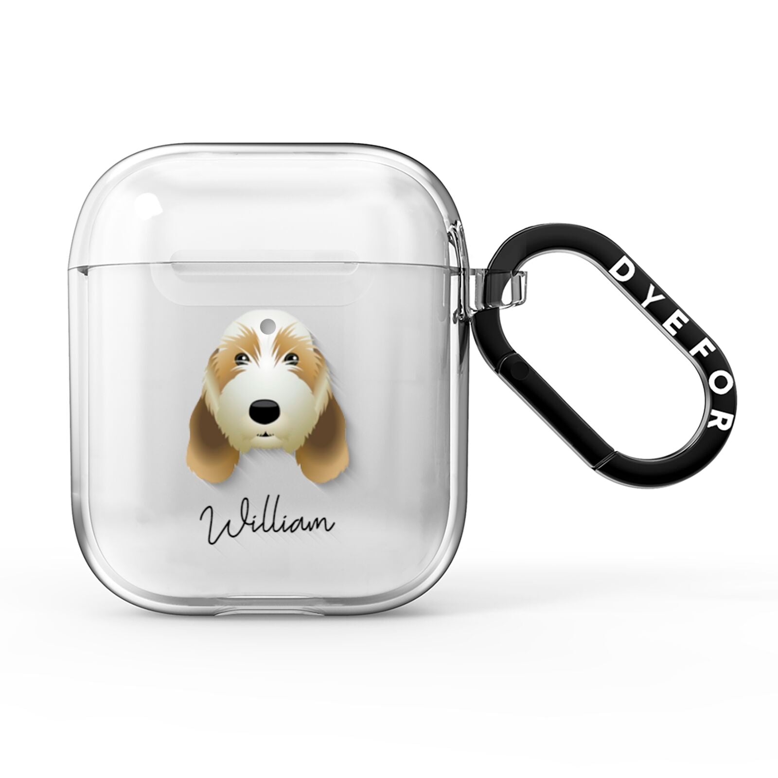 Petit Basset Griffon Vendeen Personalised AirPods Clear Case