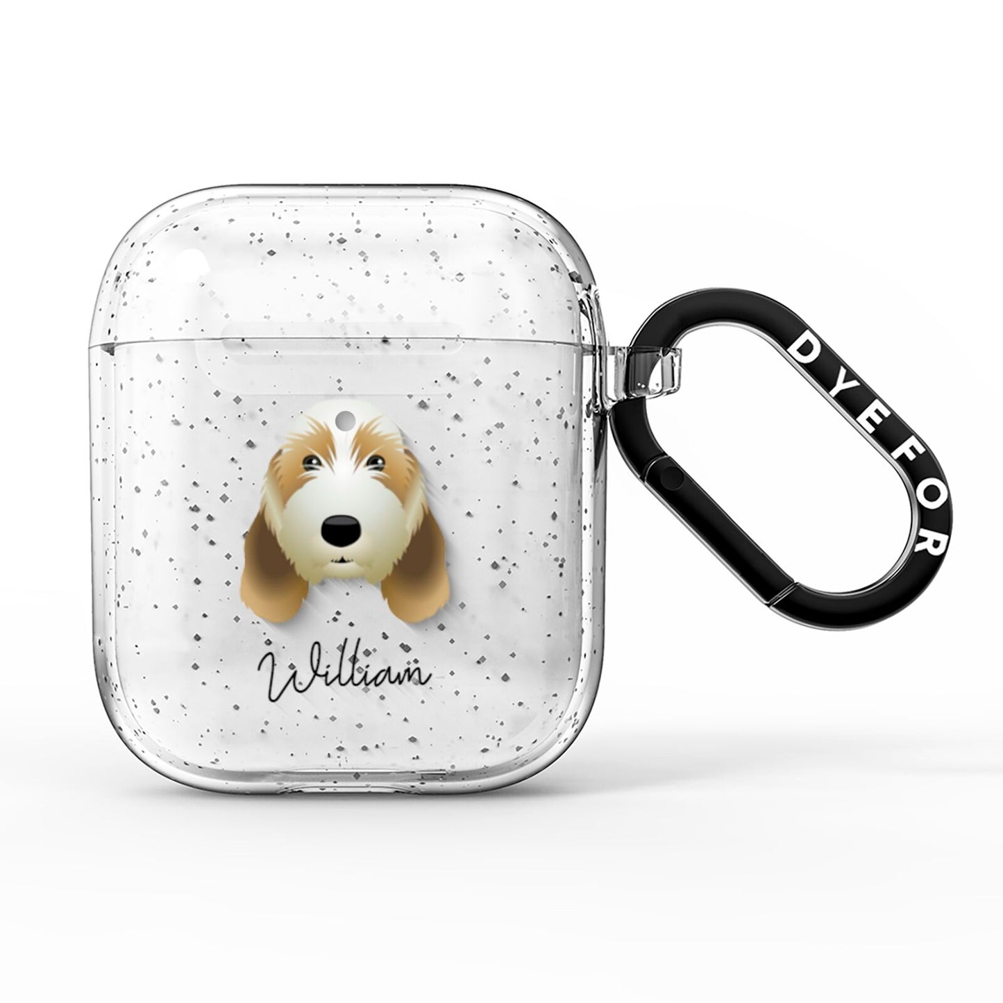 Petit Basset Griffon Vendeen Personalised AirPods Glitter Case