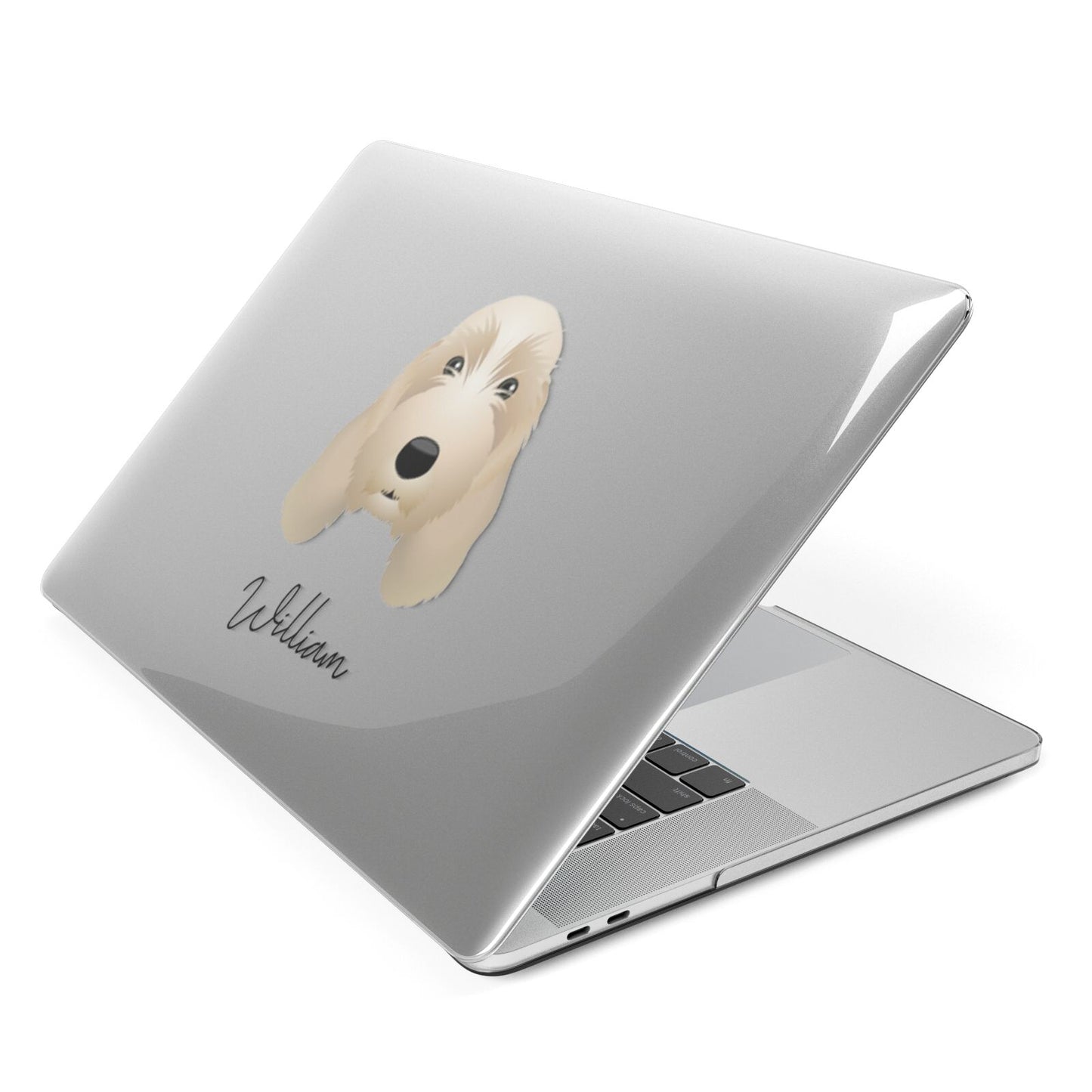 Petit Basset Griffon Vendeen Personalised Apple MacBook Case Side View