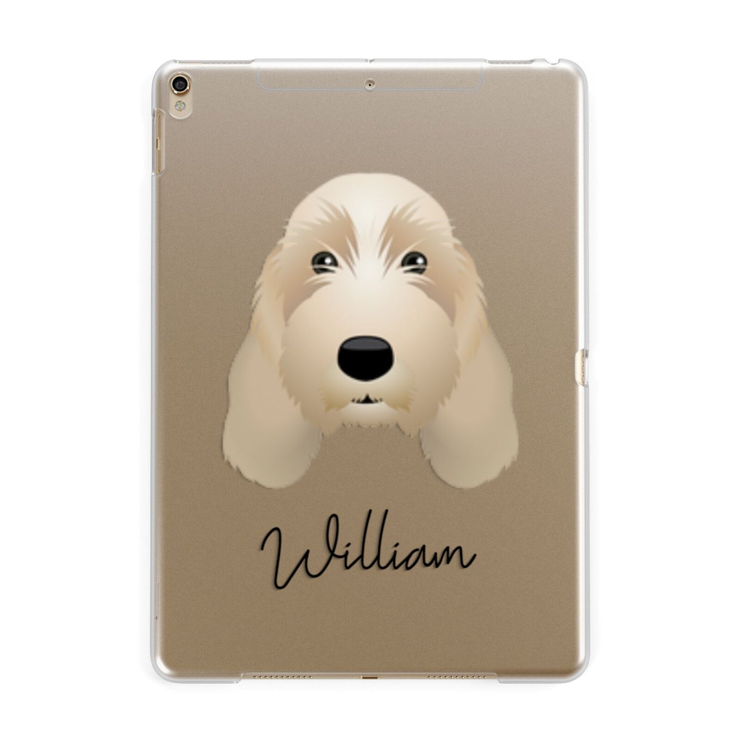 Petit Basset Griffon Vendeen Personalised Apple iPad Gold Case