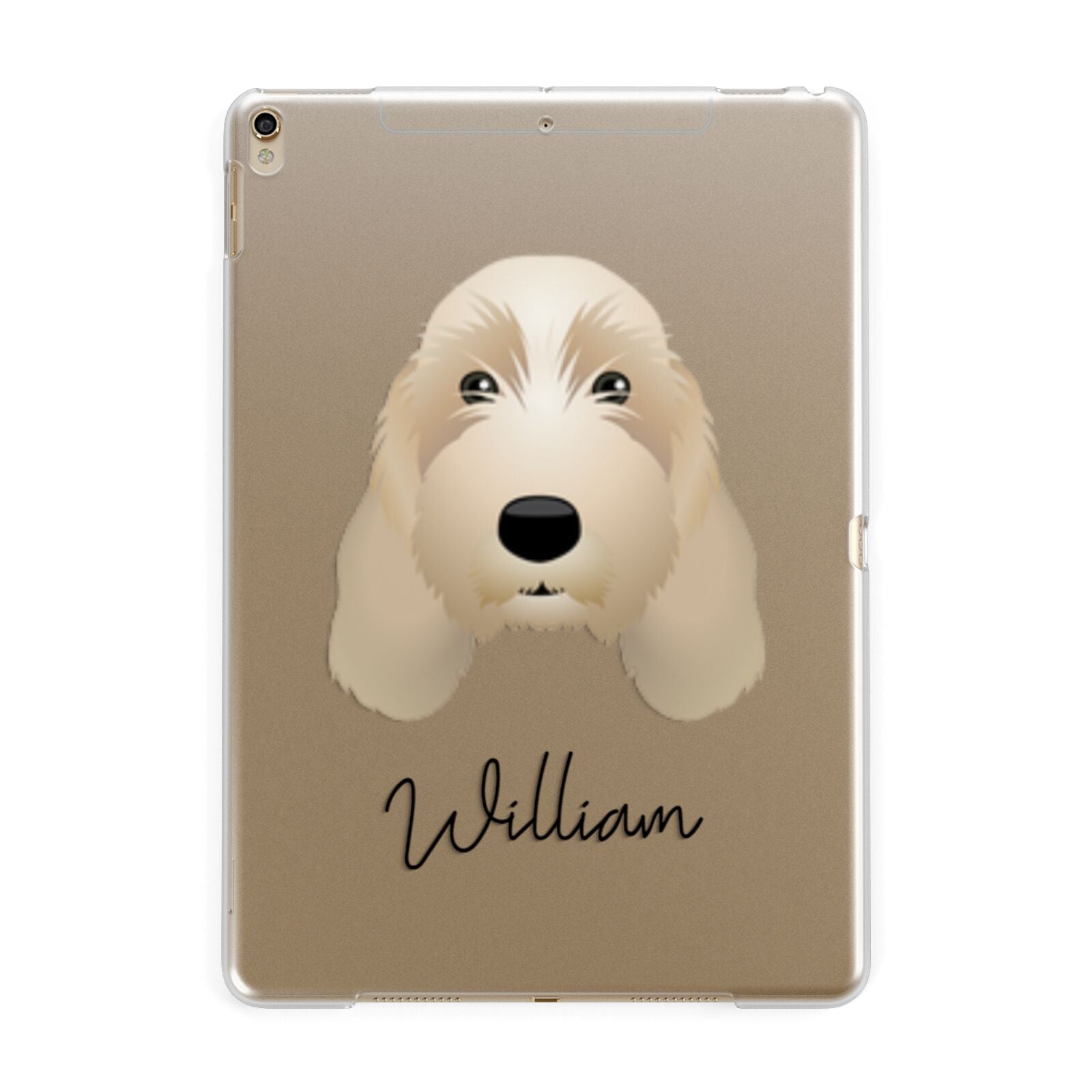 Petit Basset Griffon Vendeen Personalised Apple iPad Gold Case