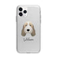 Petit Basset Griffon Vendeen Personalised Apple iPhone 11 Pro Max in Silver with Bumper Case