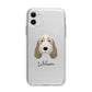 Petit Basset Griffon Vendeen Personalised Apple iPhone 11 in White with Bumper Case