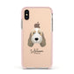 Petit Basset Griffon Vendeen Personalised Apple iPhone Xs Impact Case Pink Edge on Gold Phone