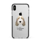 Petit Basset Griffon Vendeen Personalised Apple iPhone Xs Max Impact Case Black Edge on Silver Phone