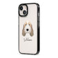 Petit Basset Griffon Vendeen Personalised iPhone 13 Black Impact Case Side Angle on Silver phone