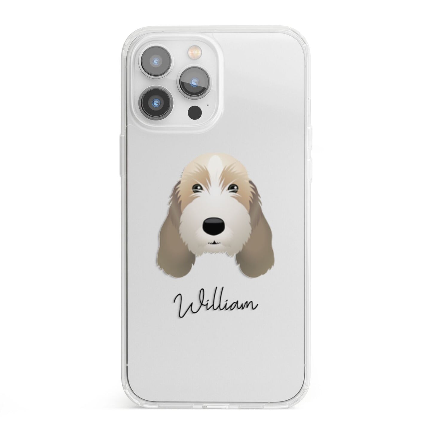 Petit Basset Griffon Vendeen Personalised iPhone 13 Pro Max Clear Bumper Case