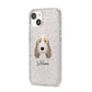 Petit Basset Griffon Vendeen Personalised iPhone 14 Glitter Tough Case Starlight Angled Image