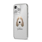 Petit Basset Griffon Vendeen Personalised iPhone 14 Pro Max Clear Tough Case Silver Angled Image