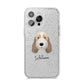 Petit Basset Griffon Vendeen Personalised iPhone 14 Pro Max Glitter Tough Case Silver