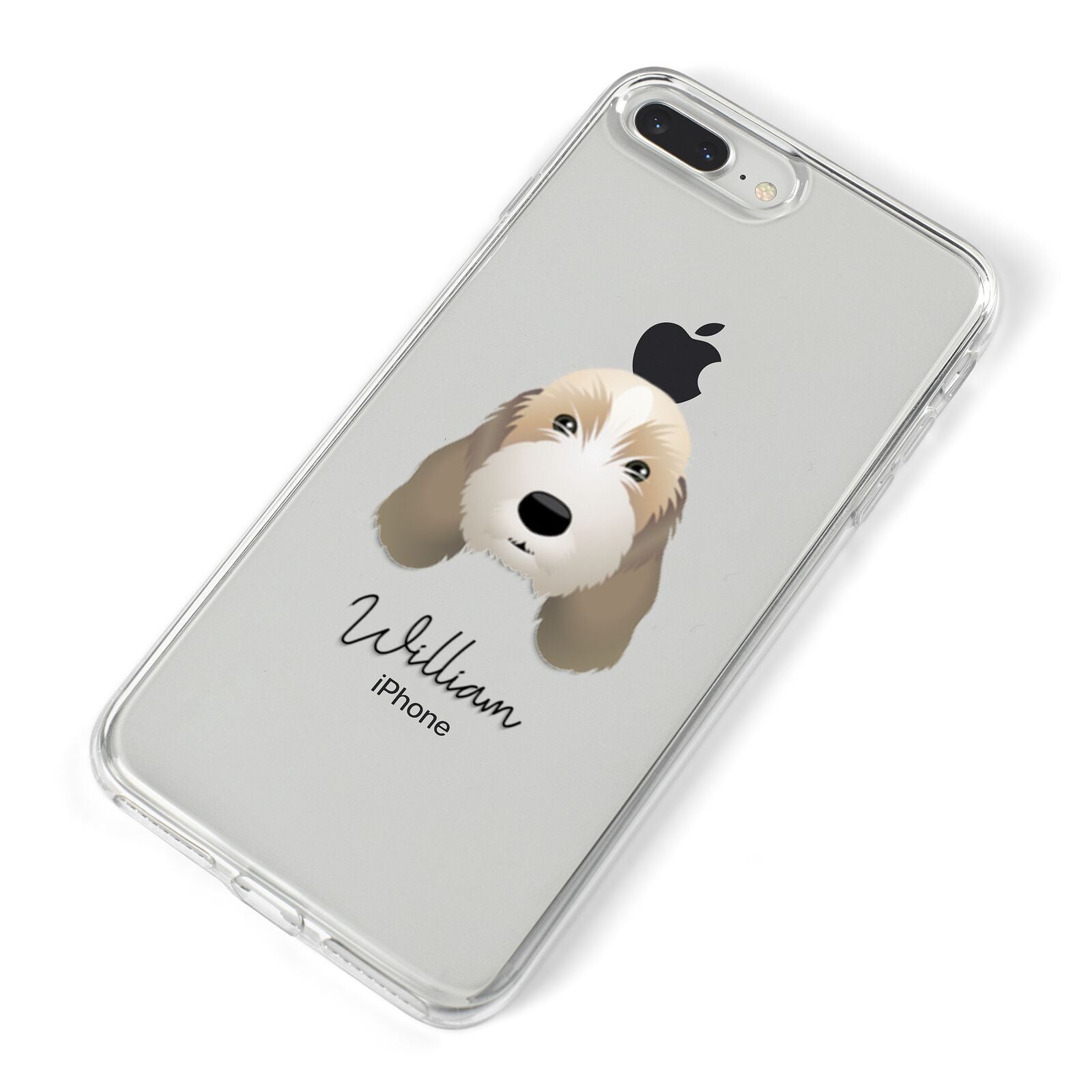 Petit Basset Griffon Vendeen Personalised iPhone 8 Plus Bumper Case on Silver iPhone Alternative Image