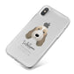 Petit Basset Griffon Vendeen Personalised iPhone X Bumper Case on Silver iPhone