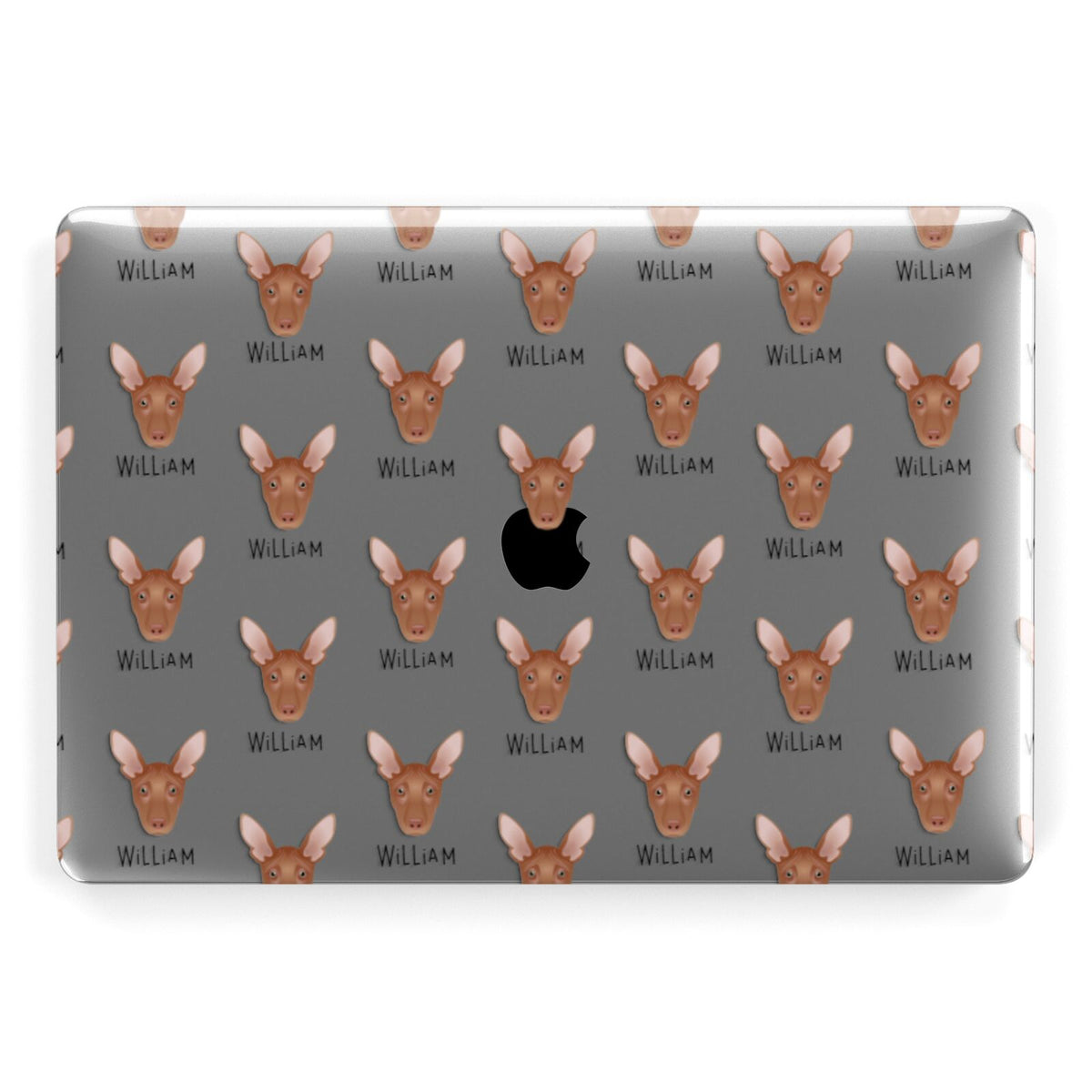Pharaoh Hound Icon with Name Apple MacBook Case
