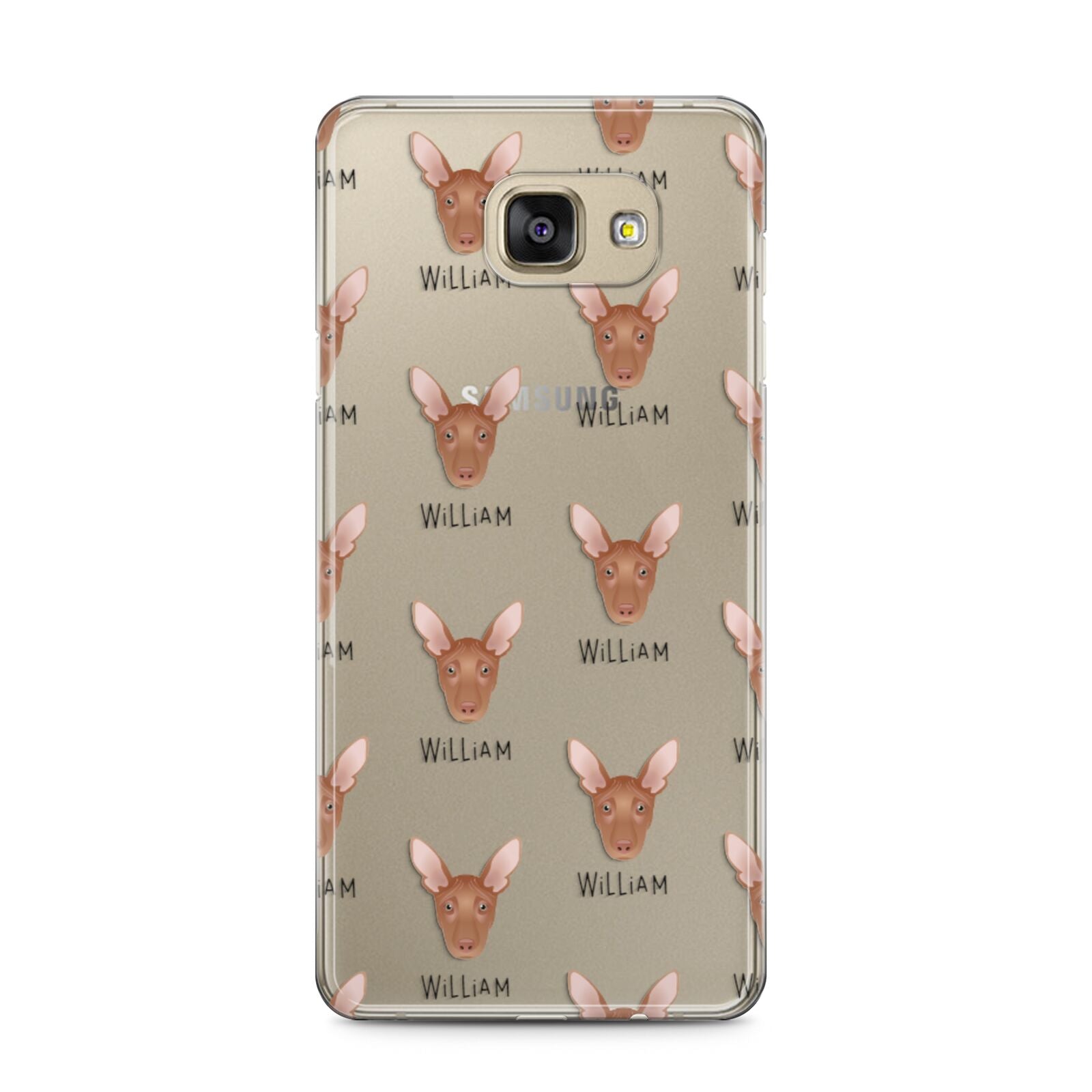 Pharaoh Hound Icon with Name Samsung Galaxy A5 2016 Case on gold phone