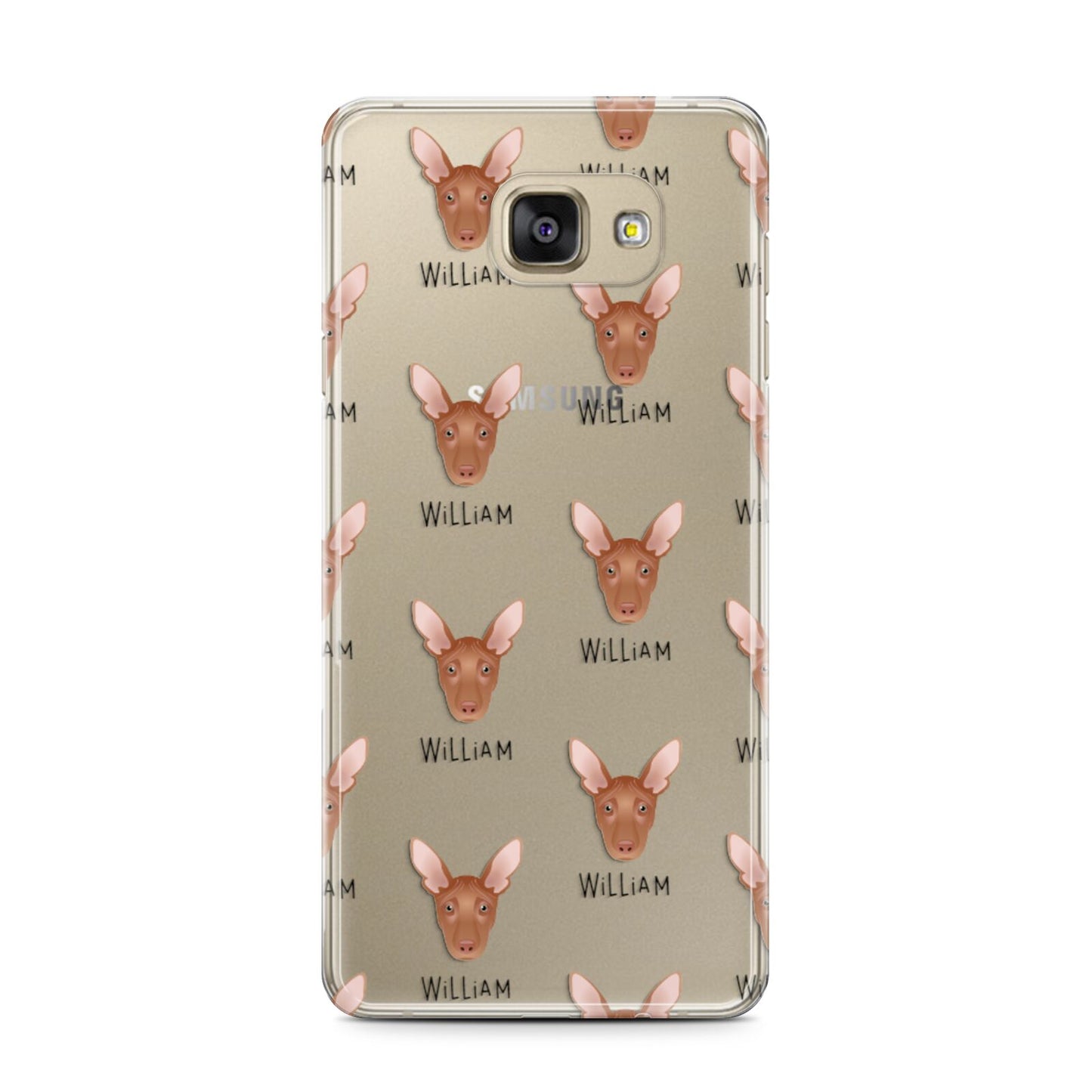 Pharaoh Hound Icon with Name Samsung Galaxy A7 2016 Case on gold phone