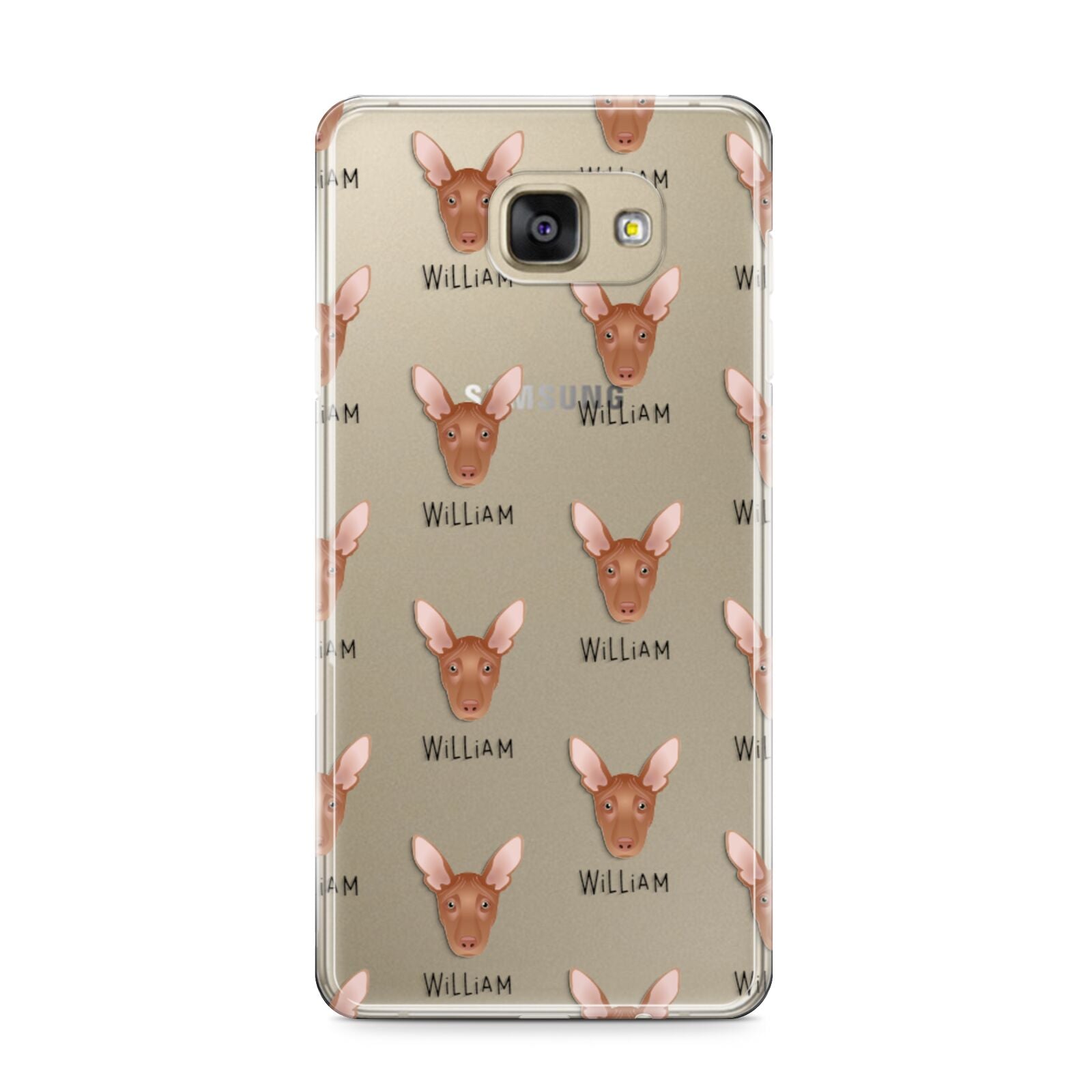 Pharaoh Hound Icon with Name Samsung Galaxy A9 2016 Case on gold phone