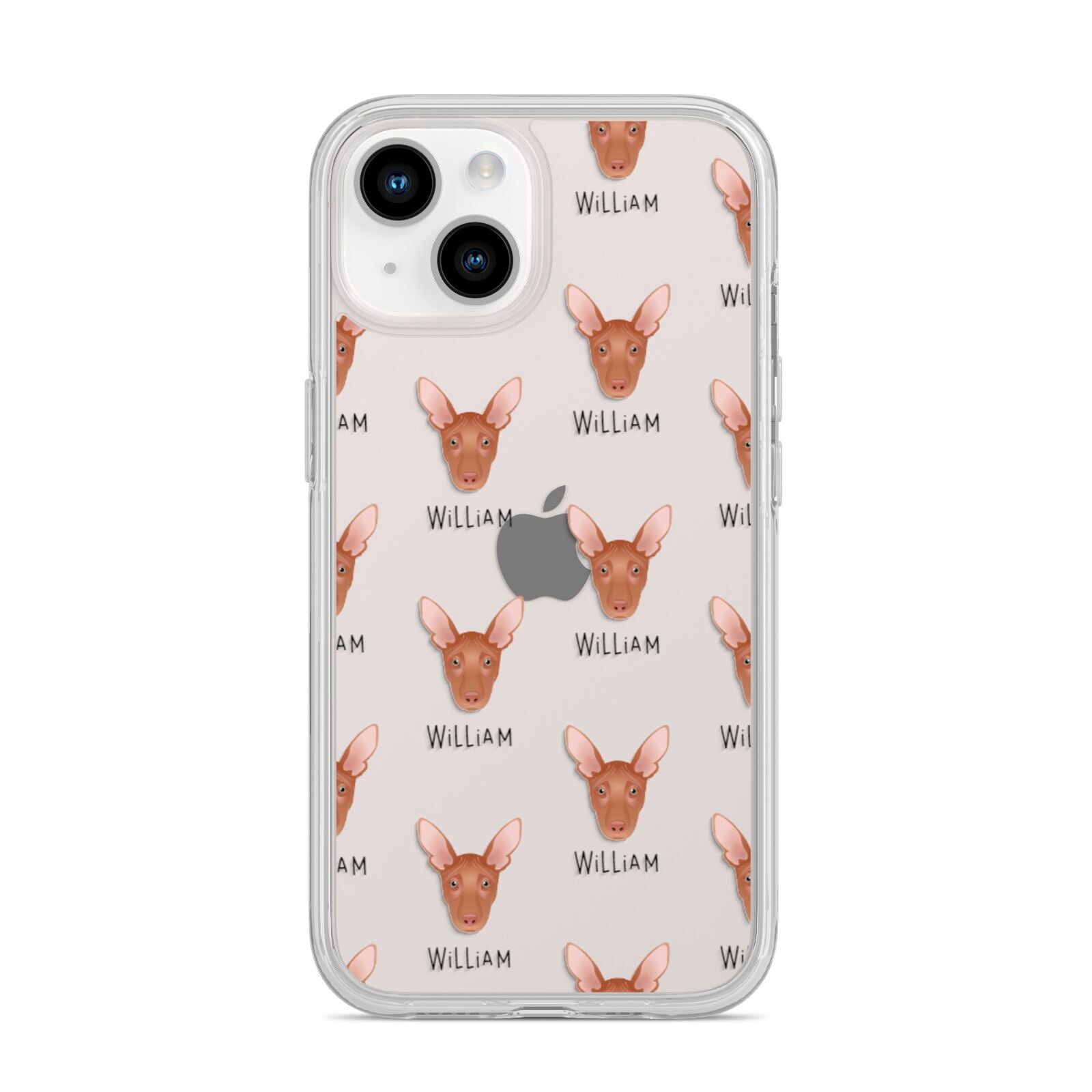 Pharaoh Hound Icon with Name iPhone 14 Clear Tough Case Starlight