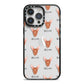 Pharaoh Hound Icon with Name iPhone 14 Pro Max Black Impact Case on Silver phone