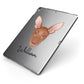 Pharaoh Hound Personalised Apple iPad Case on Grey iPad Side View