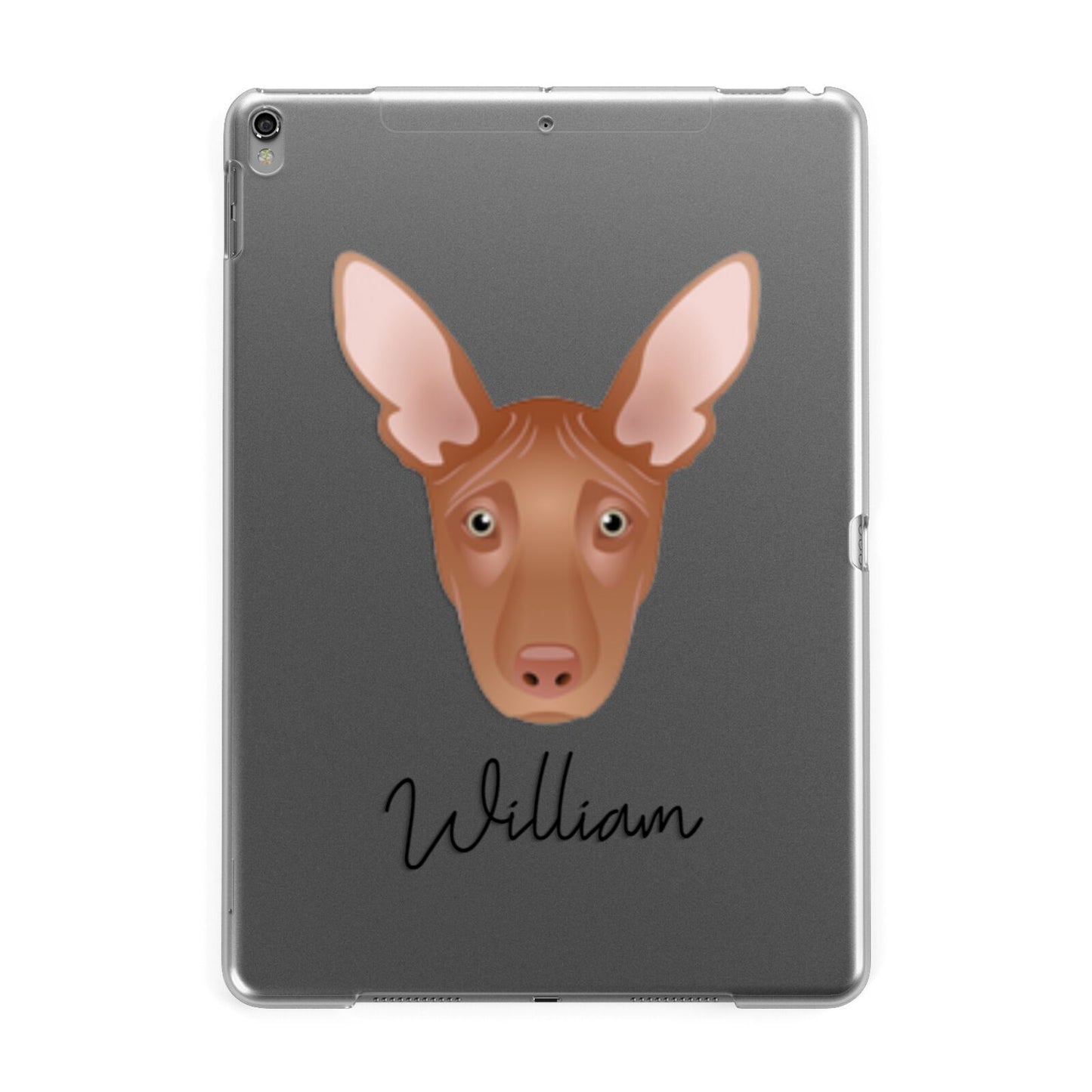 Pharaoh Hound Personalised Apple iPad Grey Case